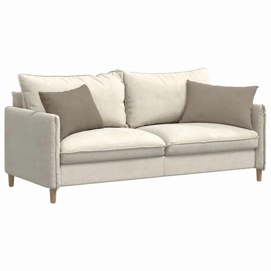 Coussins de canapé 2 pcs Taupe 60 x 40 cm tissu - 3