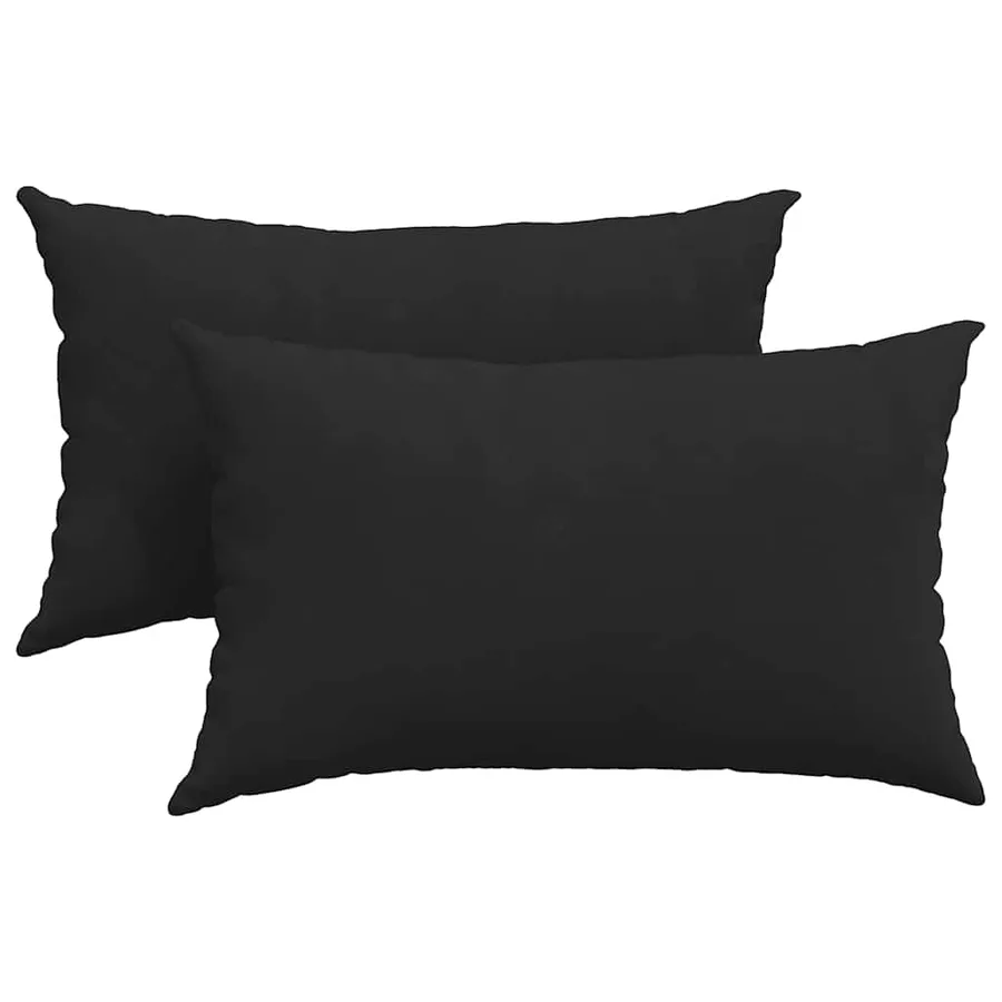 Coussins de canapé 2 pcs Noir 50 x 30 cm tissu - 2