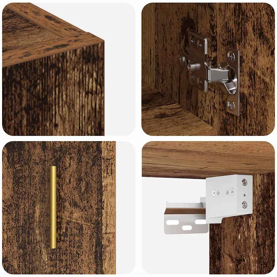 Meuble mural Bois ancien 60 x 31 x 70 cm Bois d'ingénierie - 9
