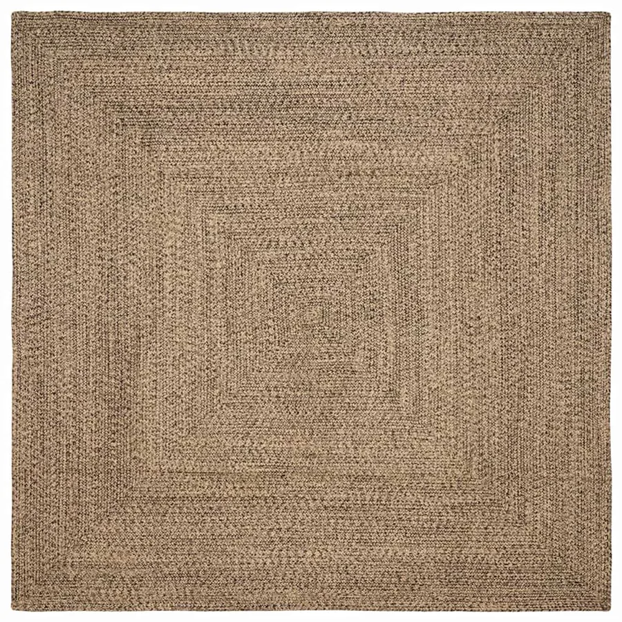 Tapis de surface Naturel et noir 300 x 300 cm Jute