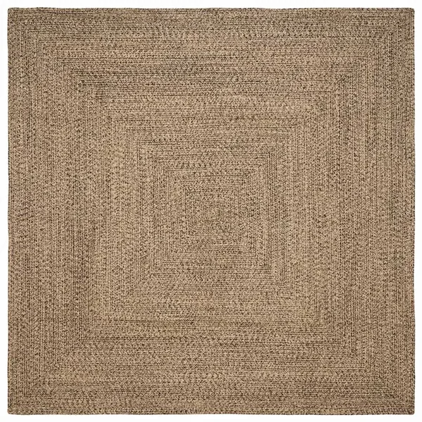 Tapis de surface Naturel et noir 300 x 300 cm Jute