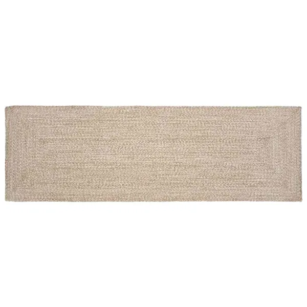 Tapis de surface Naturel et Blanc 60 x 250 cm Jute