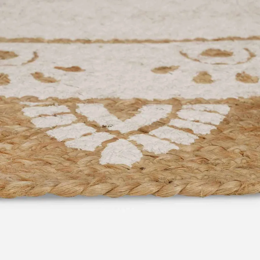 Tapis de surface Naturel avec impression blanche 205 x 305 cm - 5