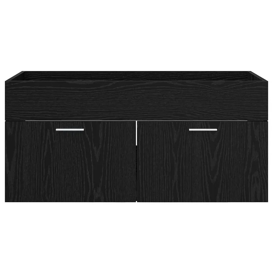 Armoire d'évier avec stockage Chêne noir Bois d'ingénierie - 6