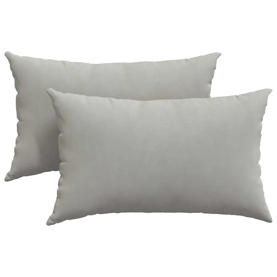 Coussins de canapé 2 pcs Gris clair 50 x 30 cm tissu - 2