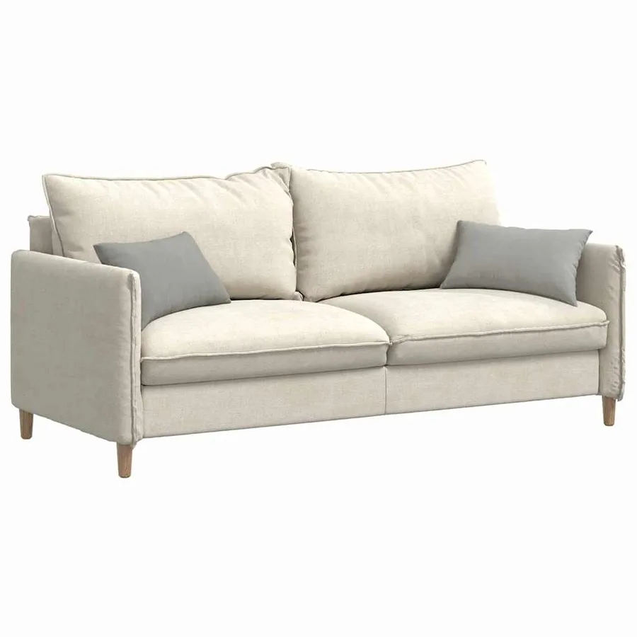 Coussins de canapé 2 pcs Gris clair 50 x 30 cm tissu - 3