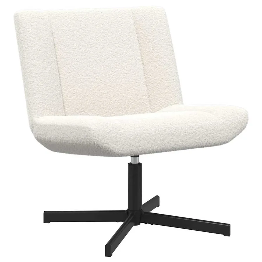 Chaise pivotante Crème 63 x 75 x 76 cm Peau de mouton - 2