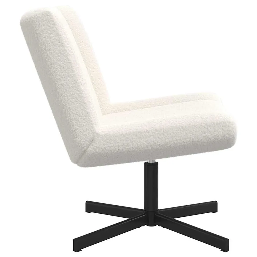 Chaise pivotante Crème 63 x 75 x 76 cm Peau de mouton - 5