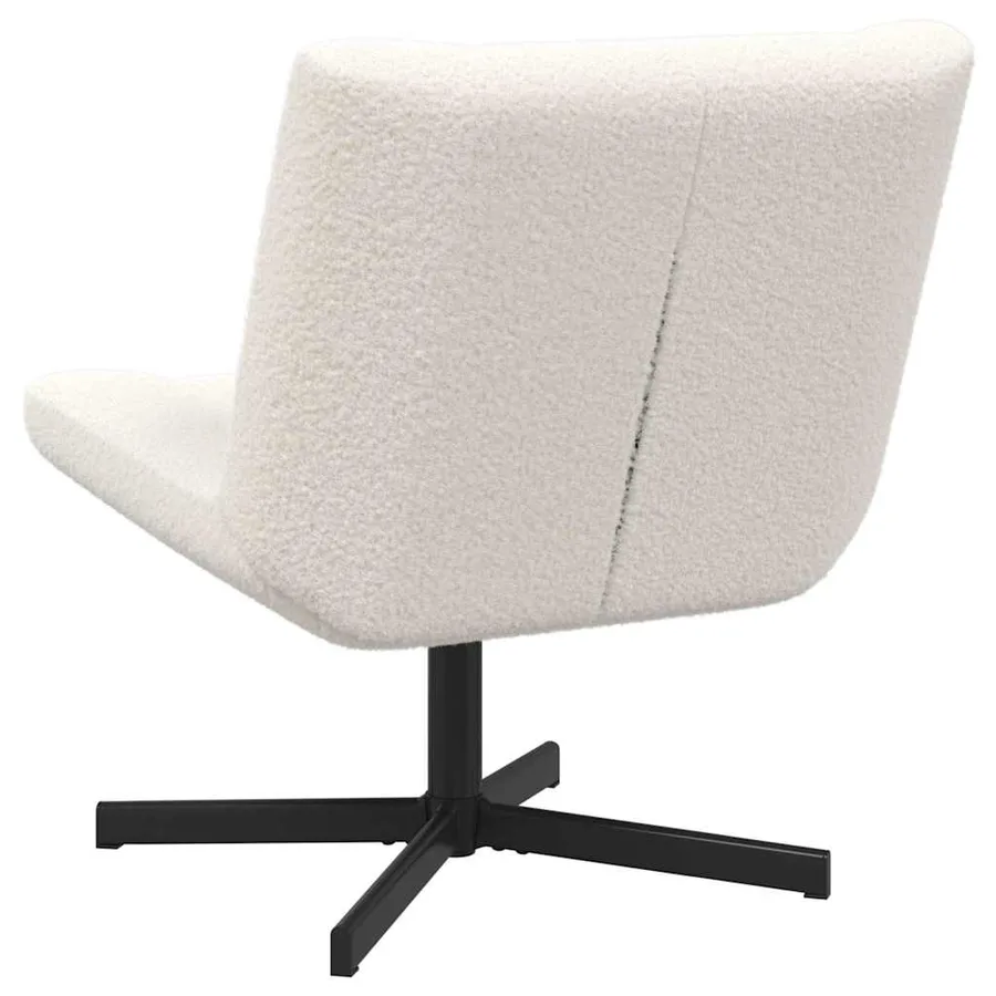 Chaise pivotante Crème 63 x 75 x 76 cm Peau de mouton - 6