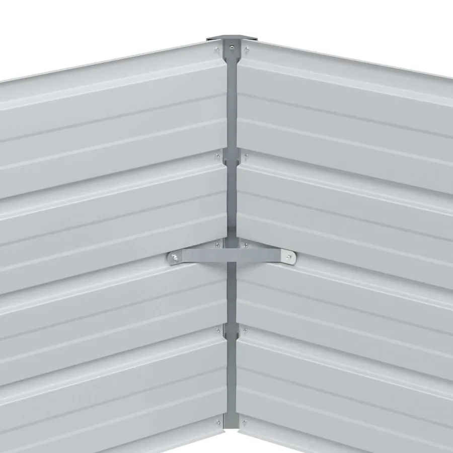Jardin surélevé Aspect bois 129 x 129 x 45 cm Acier galvanisé - 8