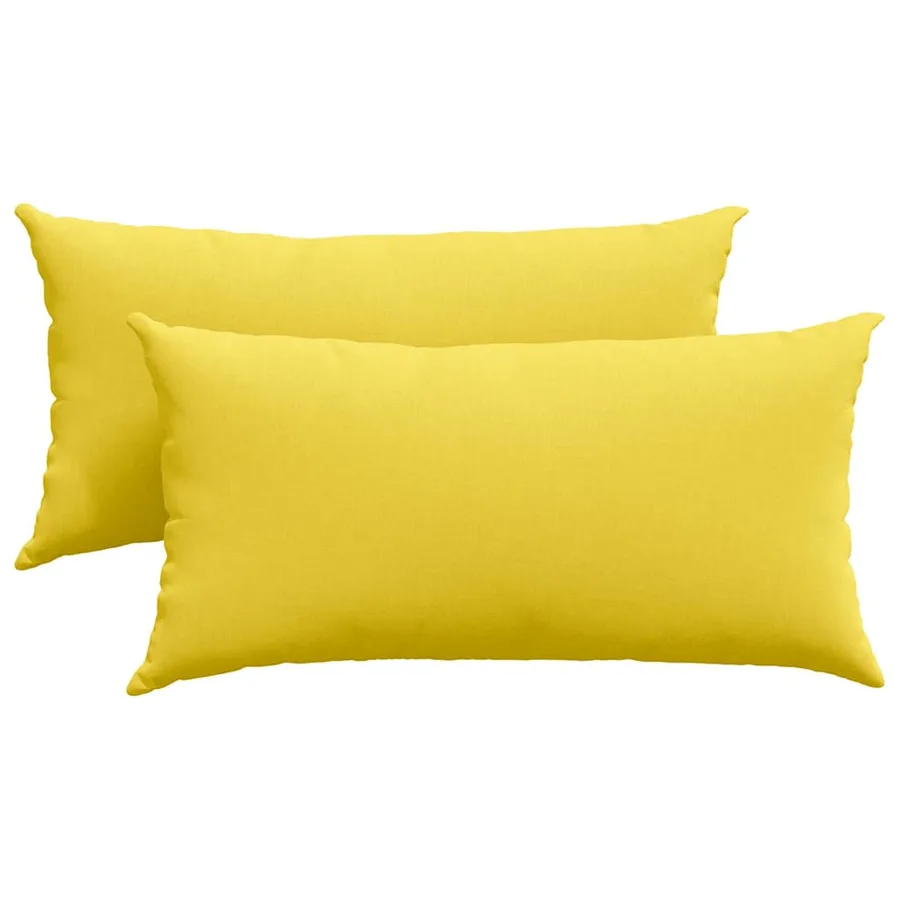 Coussins de canapé 2 pcs Jaune clair 80 x 40 cm tissu - 2