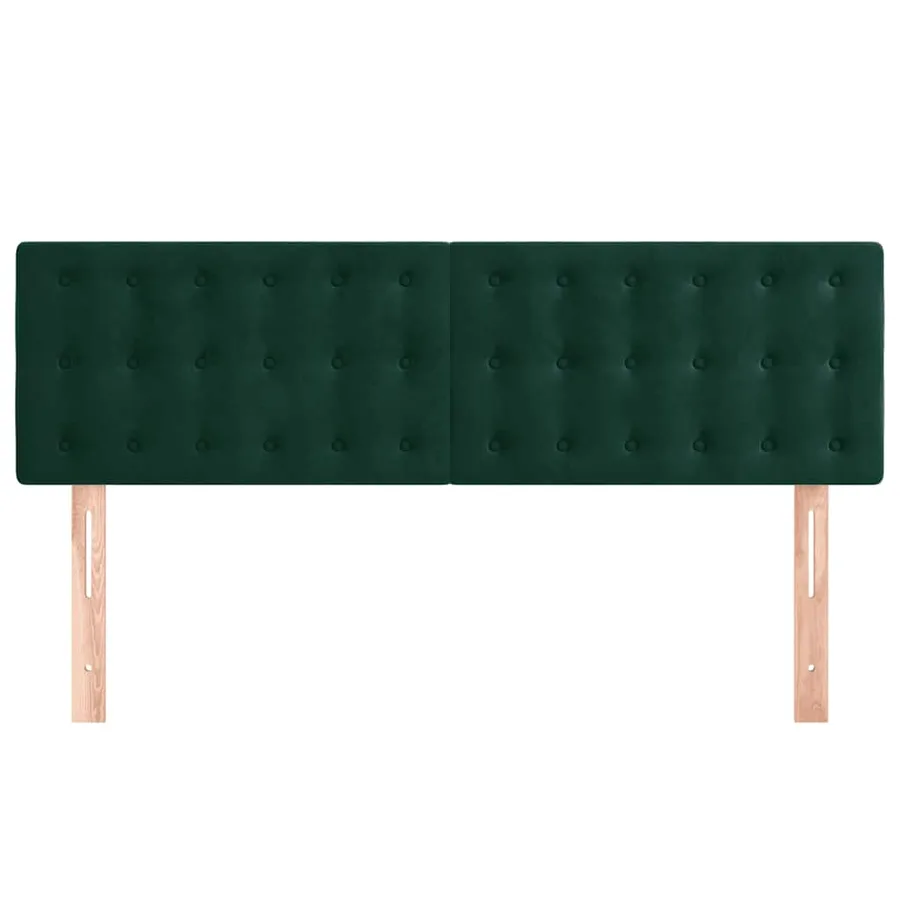 Têtes de lit Vert foncé 144x5x78/88 cm Velours - 3
