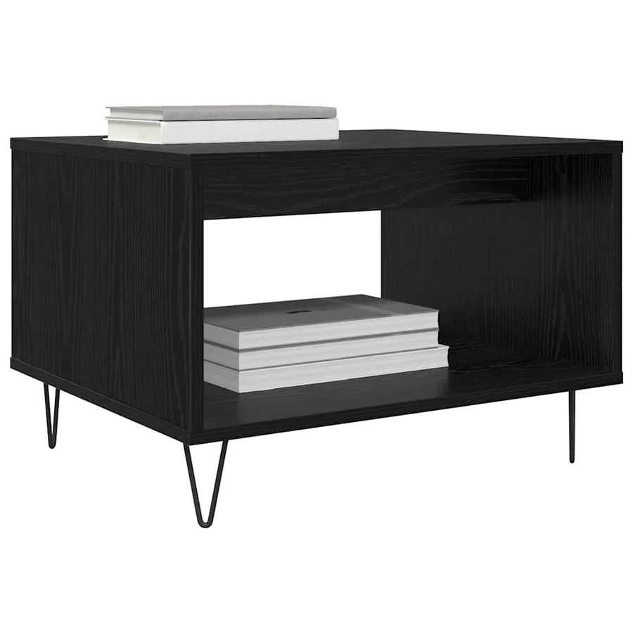 Table basse Chêne noir 60 x 50 x 40 cm Bois d'ingénierie - 3