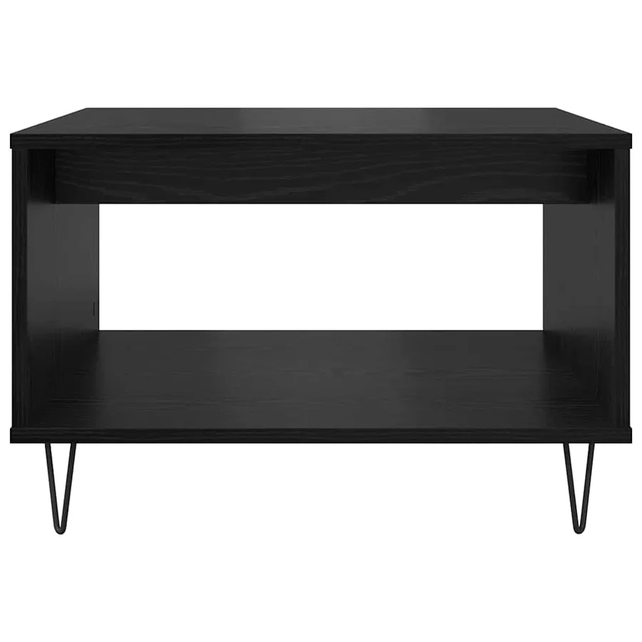 Table basse Chêne noir 60 x 50 x 40 cm Bois d'ingénierie - 5
