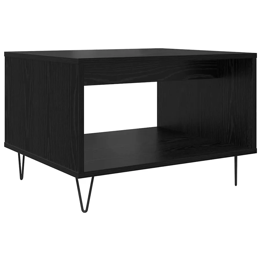 Table basse Chêne noir 60 x 50 x 40 cm Bois d'ingénierie - 7