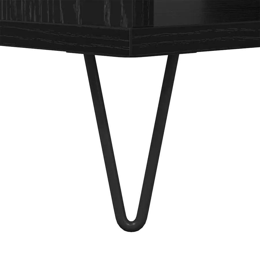 Table basse Chêne noir 60 x 50 x 40 cm Bois d'ingénierie - 9