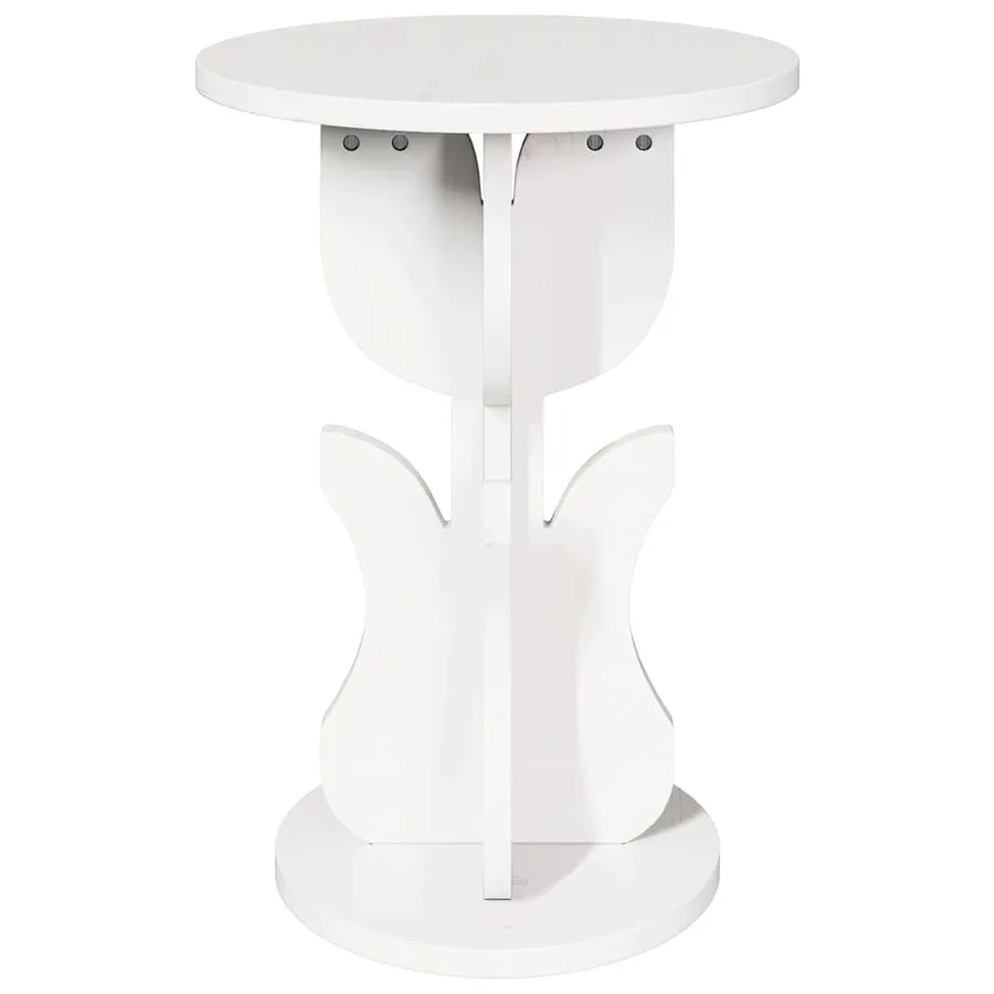 Table basse Blanc 39,5 x 39,5 x 53,5 cm Bois massif en pin - 6