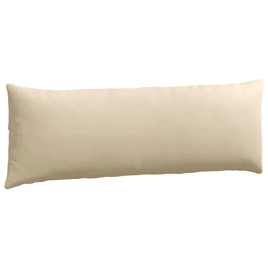 Coussins de canapé 2 pcs Crème 120 x 40 cm tissu - 5