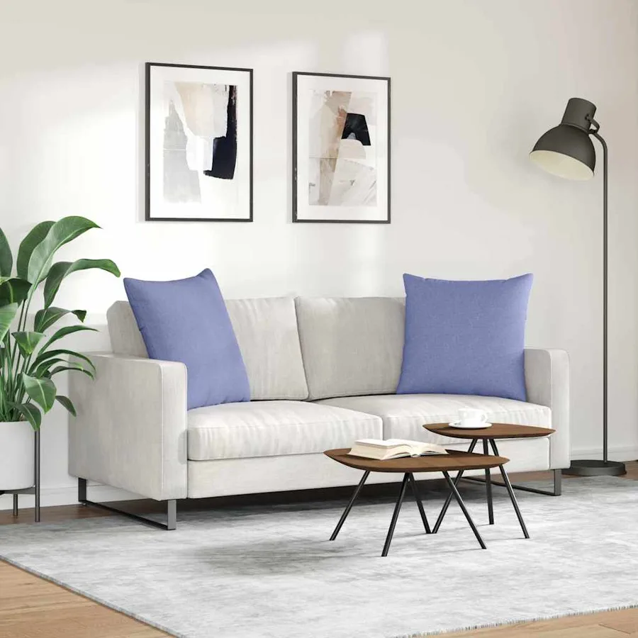 Coussins de canapé 2 pcs Bleu denim 60 x 60 cm tissu - 4