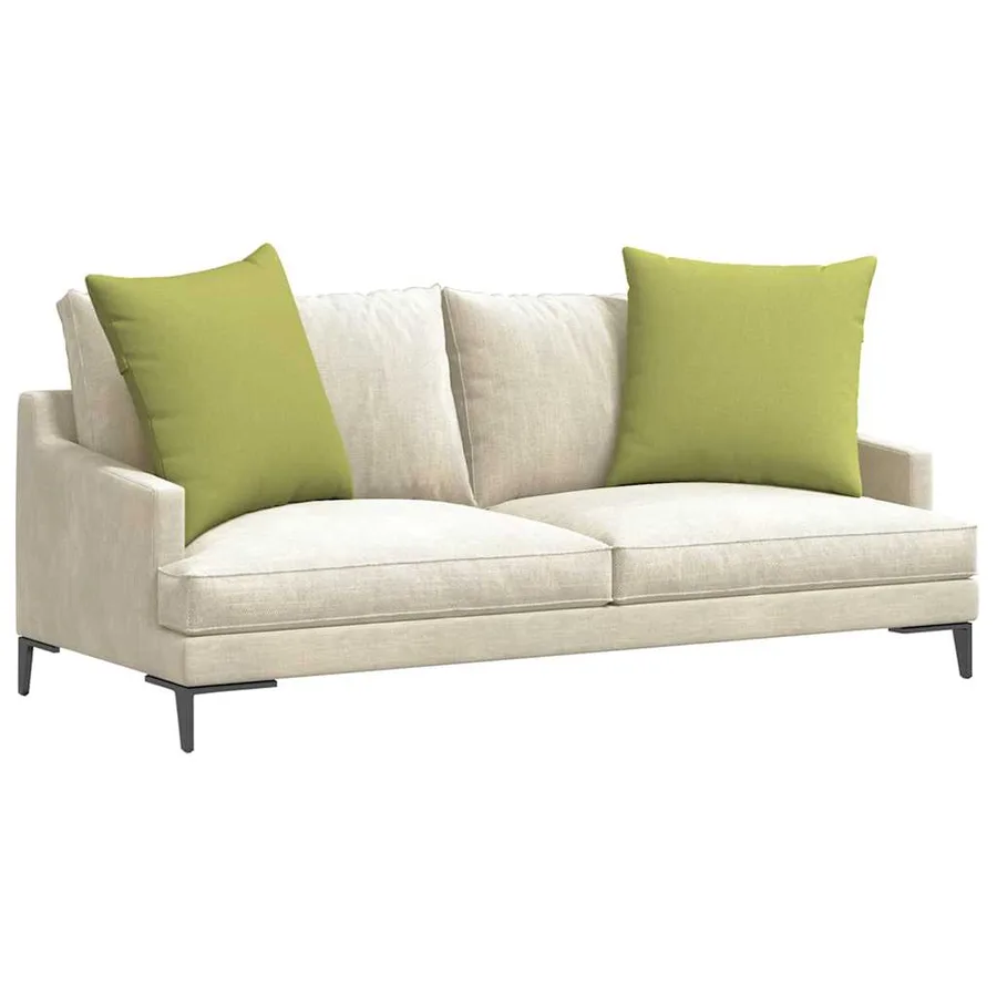 Coussins de canapé 2 pcs Vert clair 60 x 60 cm tissu - 3