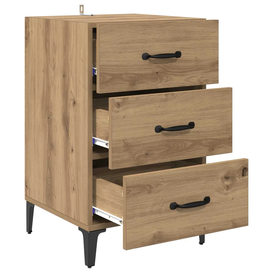 Cabinet de chevet Chêne artisanal 40 x 40,5 x 66 cm - 5