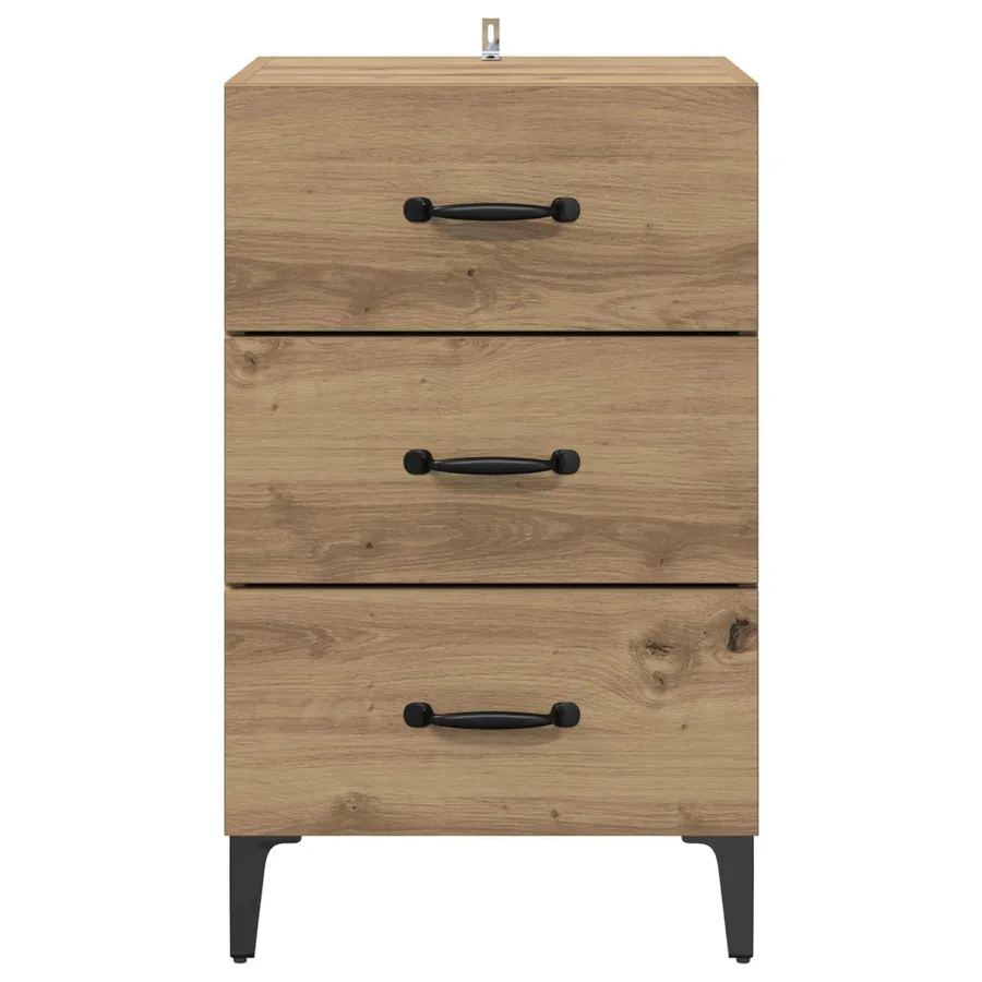 Cabinet de chevet Chêne artisanal 40 x 40,5 x 66 cm - 6