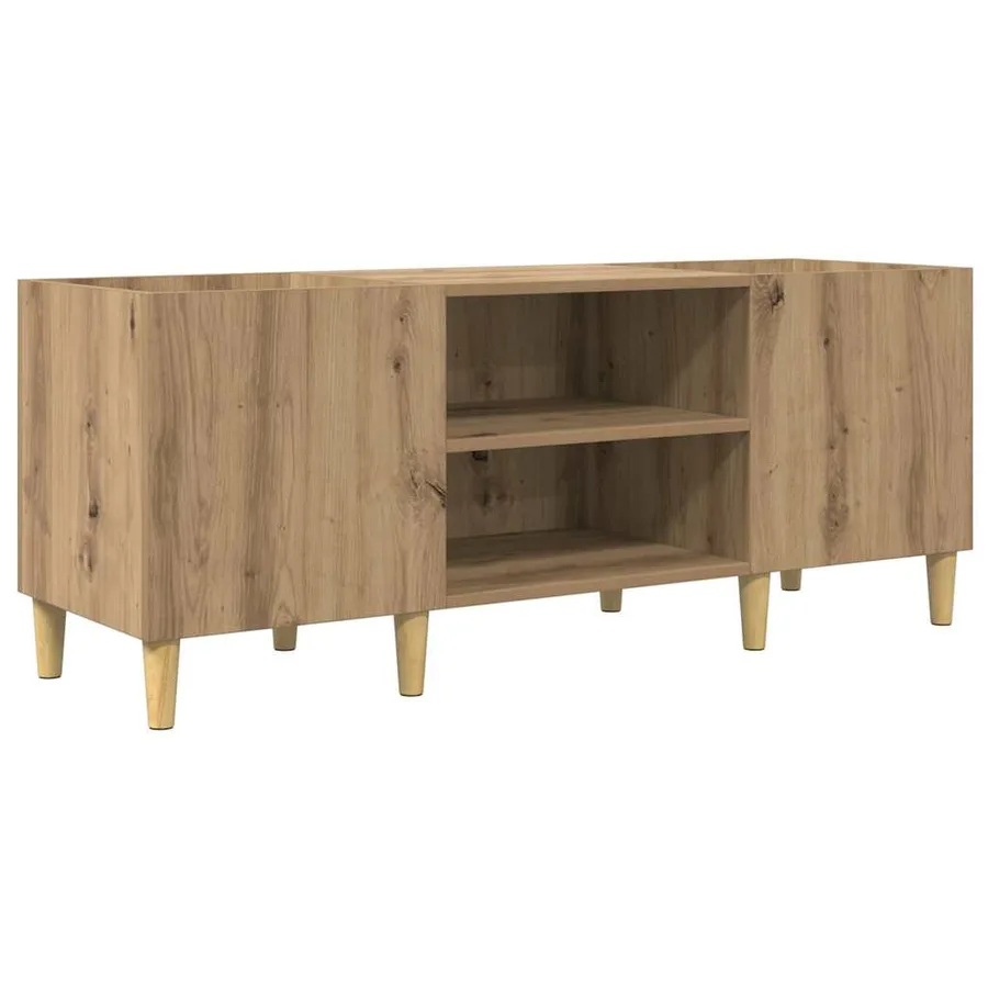 Meuble à vinyles 121 x 38 x 48 cm Bois d'ingénierie - 2