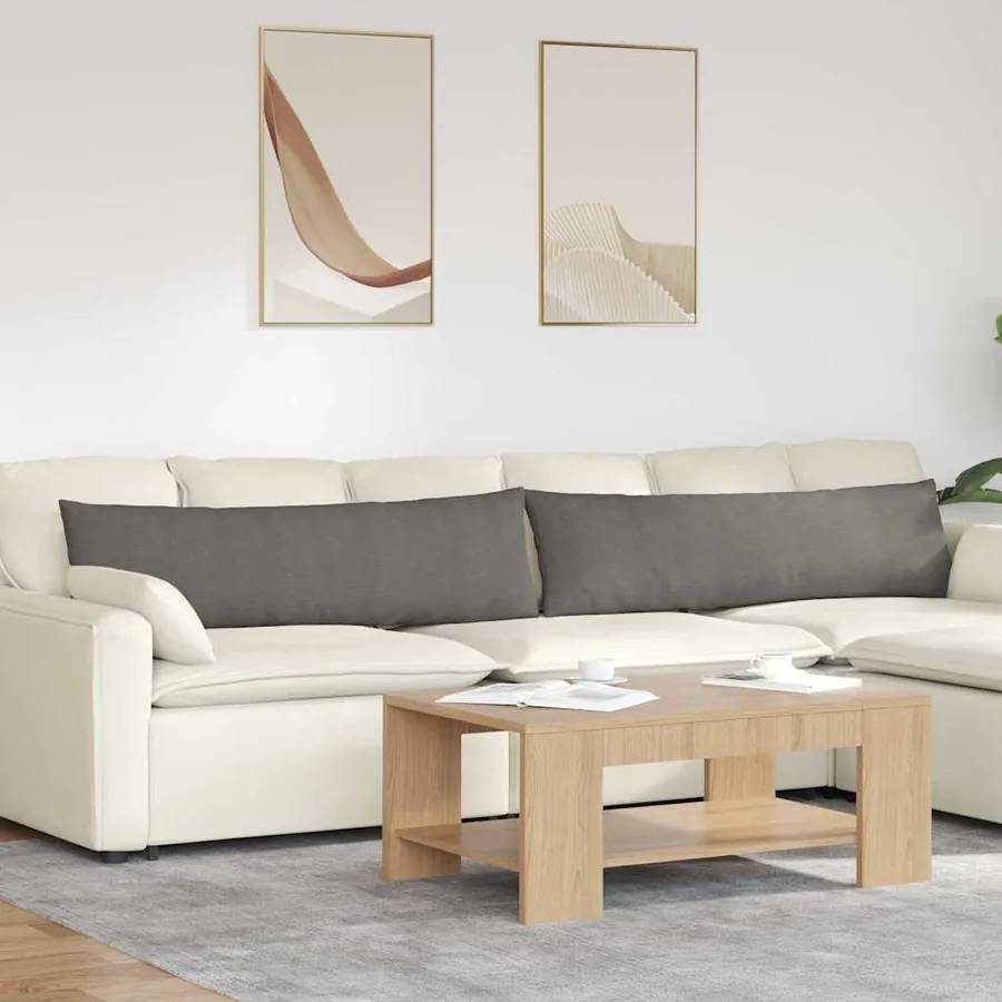 Coussins de canapé 2 pcs Gris clair 145 x 40 cm