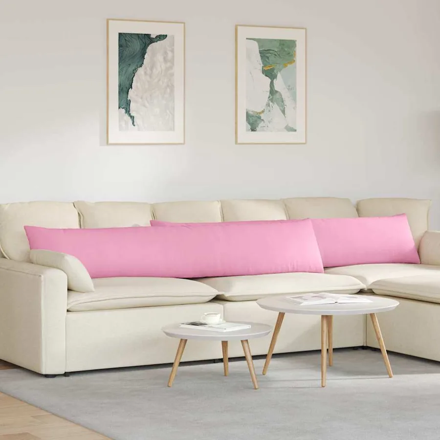 Coussins de canapé 2 pcs Rose 200 x 40 cm tissu