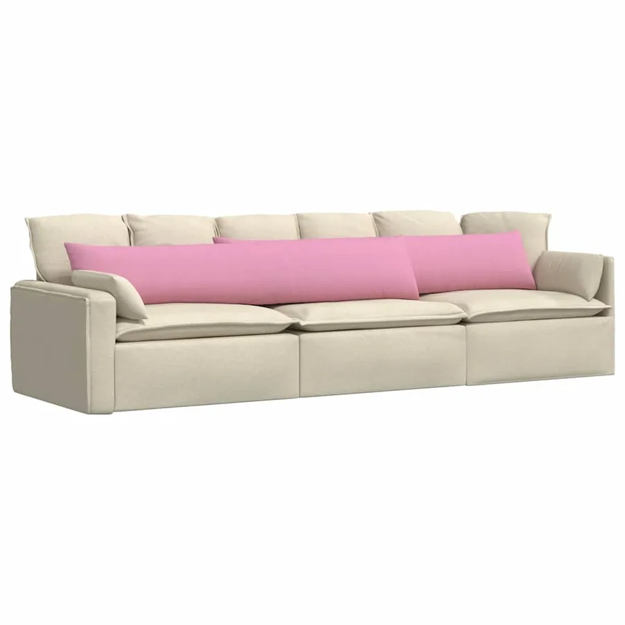 Coussins de canapé 2 pcs Rose 200 x 40 cm tissu - 3