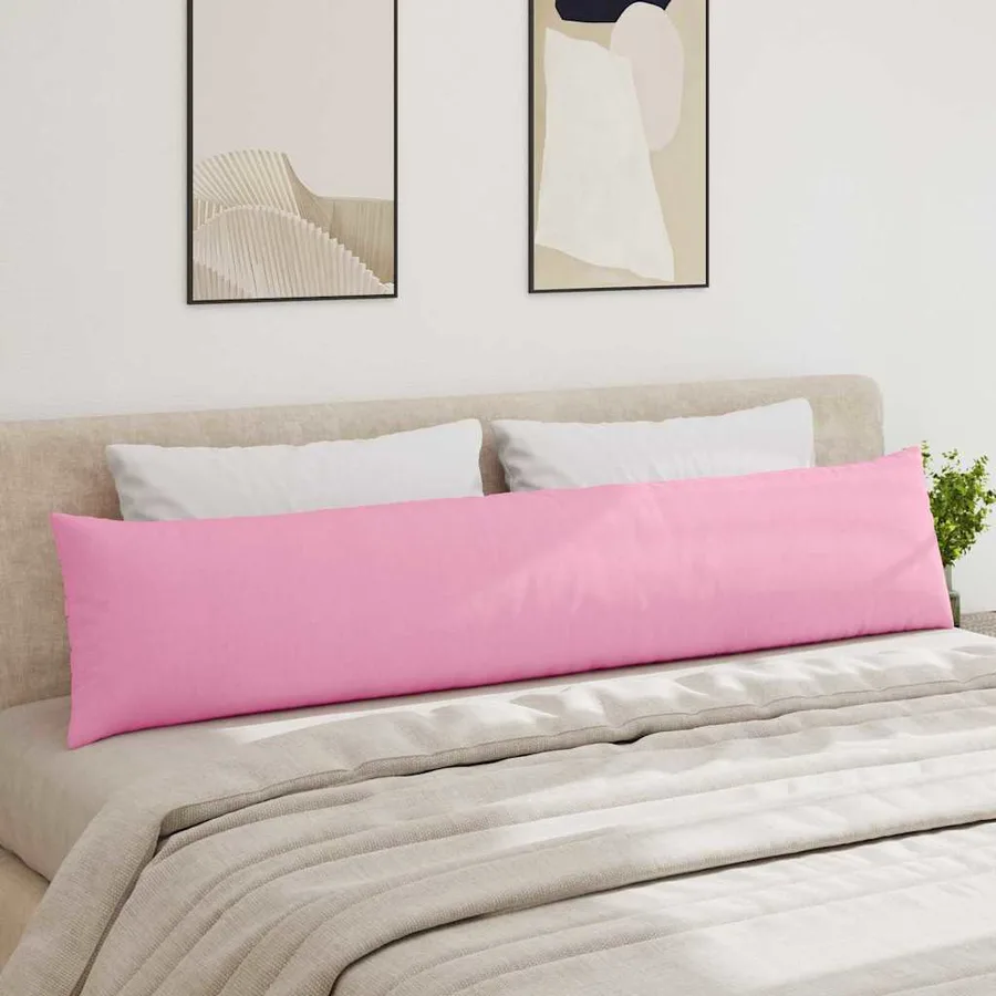 Coussins de canapé 2 pcs Rose 200 x 40 cm tissu - 4