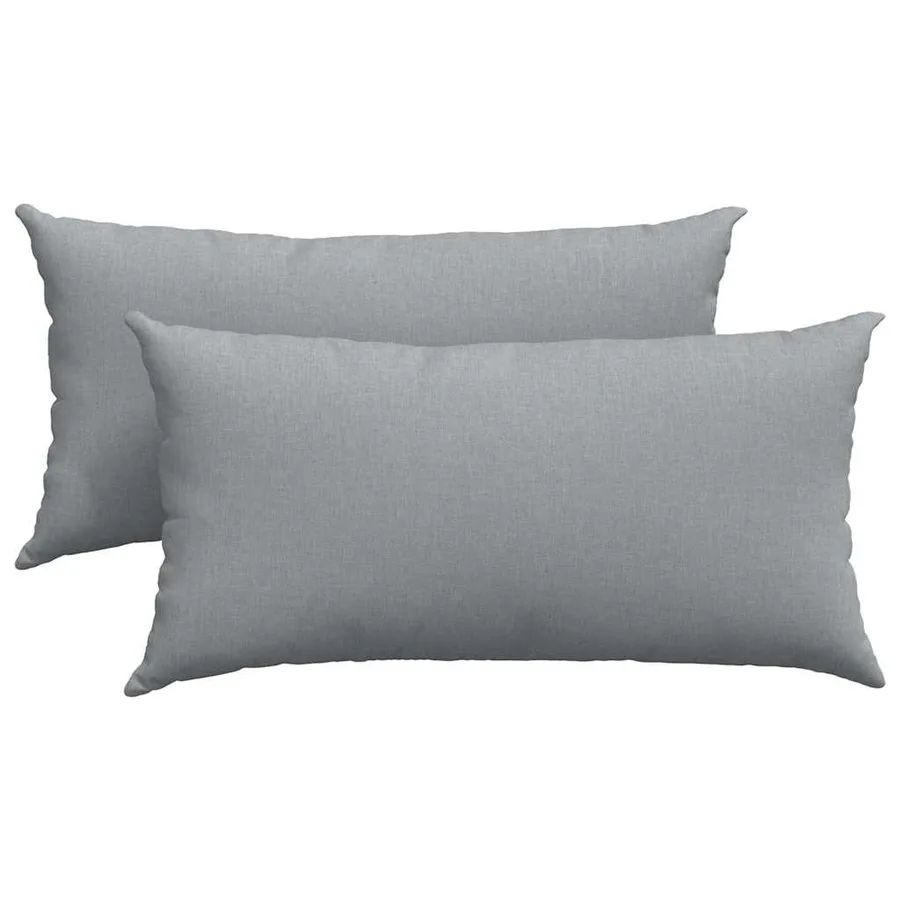 Coussins de canapé 2 pcs Gris clair 80 x 40 cm tissu - 2