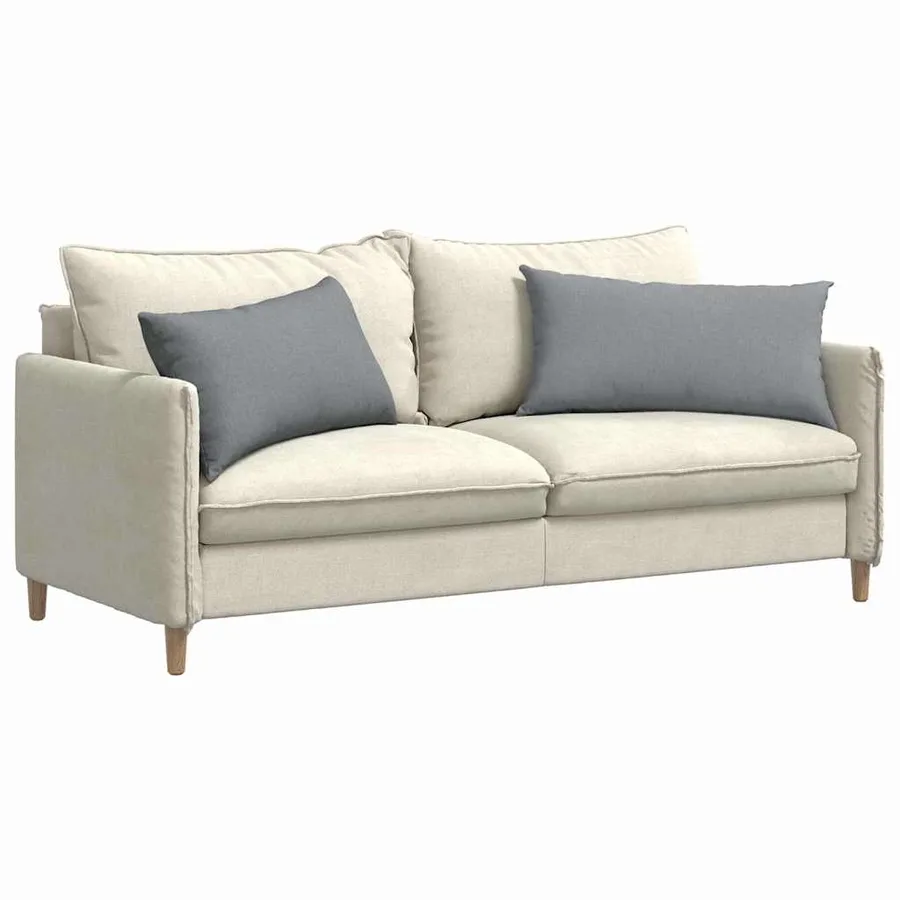 Coussins de canapé 2 pcs Gris clair 80 x 40 cm tissu - 3