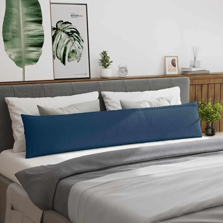 Coussins de canapé 2 pcs Bleu 200 x 40 cm tissu - 4