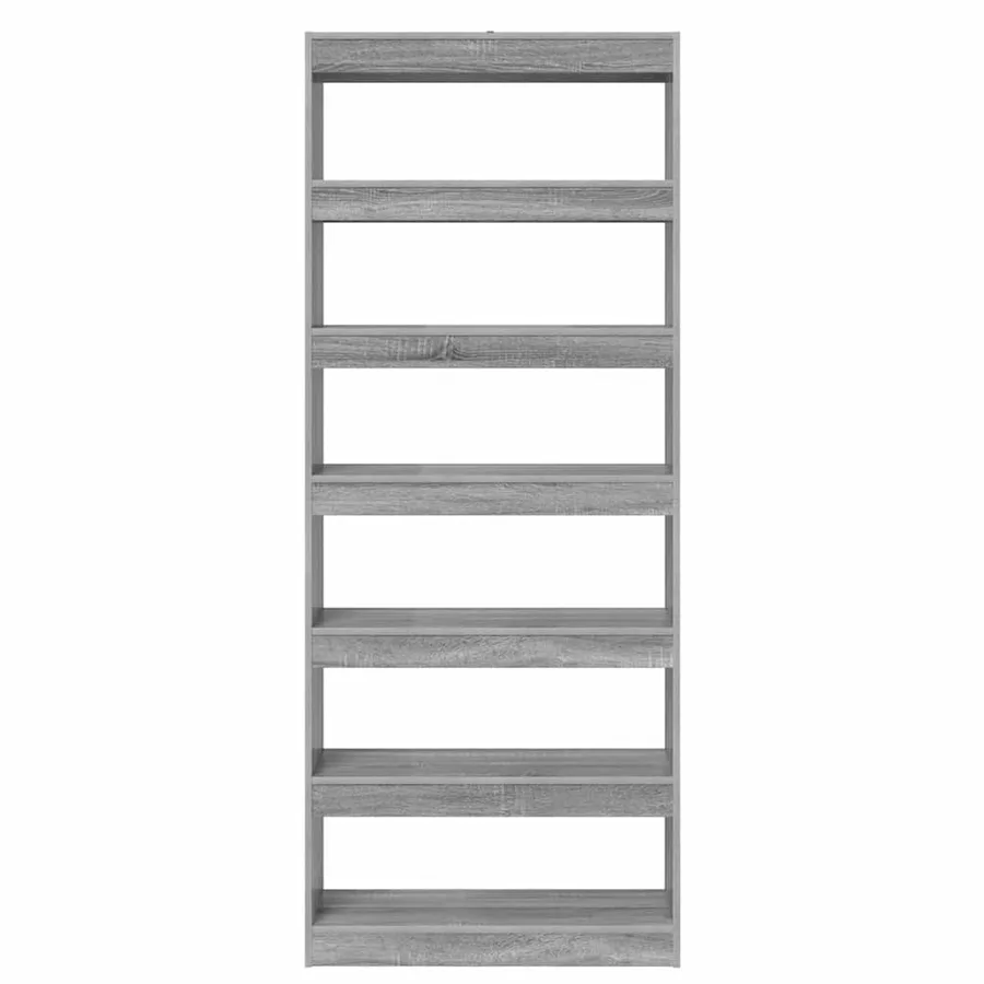 Armoire de rangement Gris 80 x 30 x 198 cm Bois d'ingénierie - 5