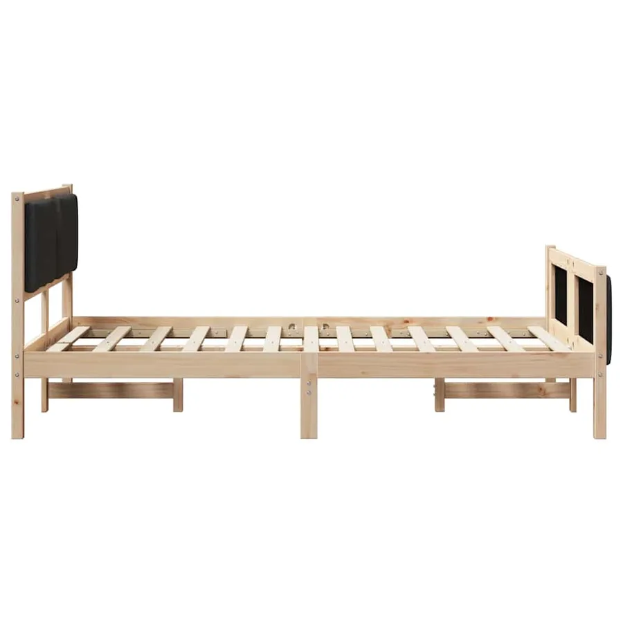 Cadre de lit avec tête de lit Noir 120 x 190 cm tissu - 6