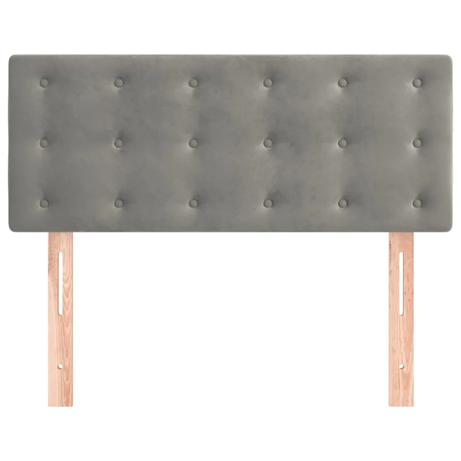 Tête de lit Gris clair 80x5x78/88 cm Velours - 3