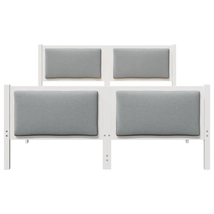 Cadre de lit avec tête de lit Gris clair 150 x 200 cm tissu - 5
