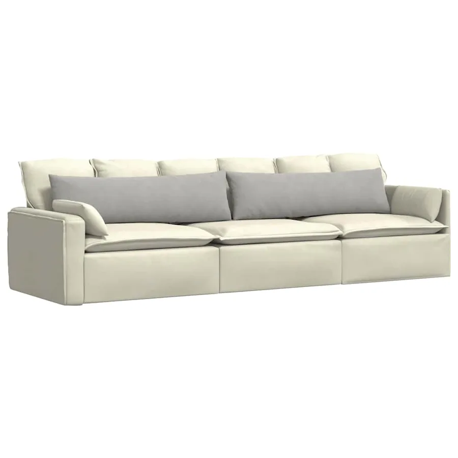 Coussins de canapé 2 pcs Gris clair 145 x 40 cm tissu - 3