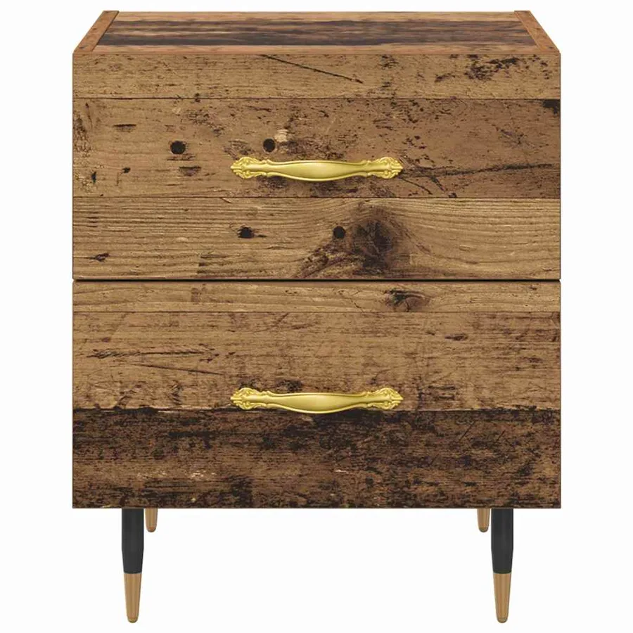 Cabinet de chevet avec tiroir Bois ancien 40 x 35 x 47,5 cm - 6