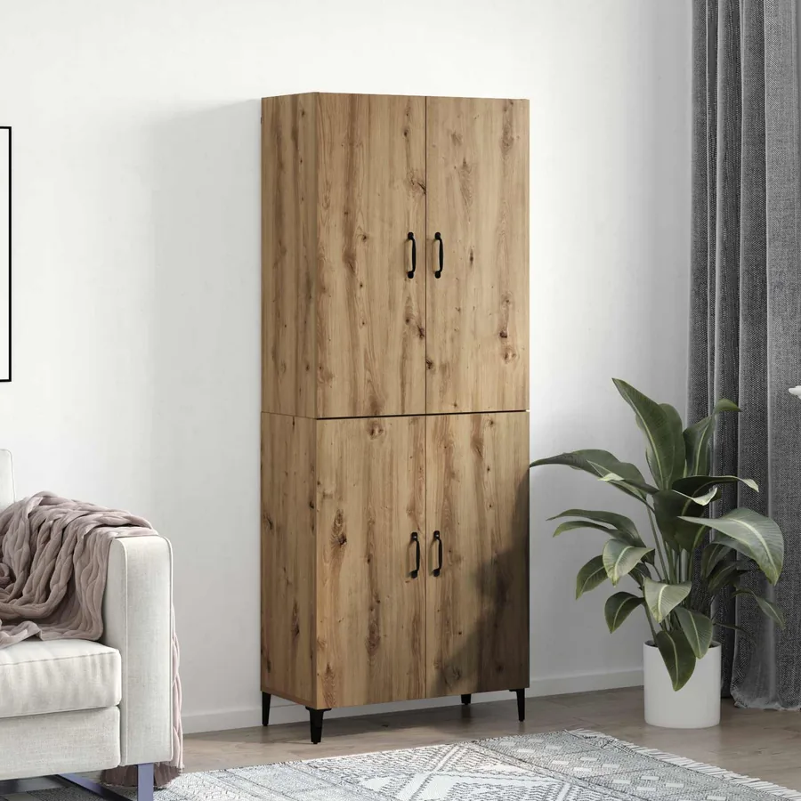 Haut Armoire 2 pcs Chêne artisanal 69,5 x 34 x 180 cm