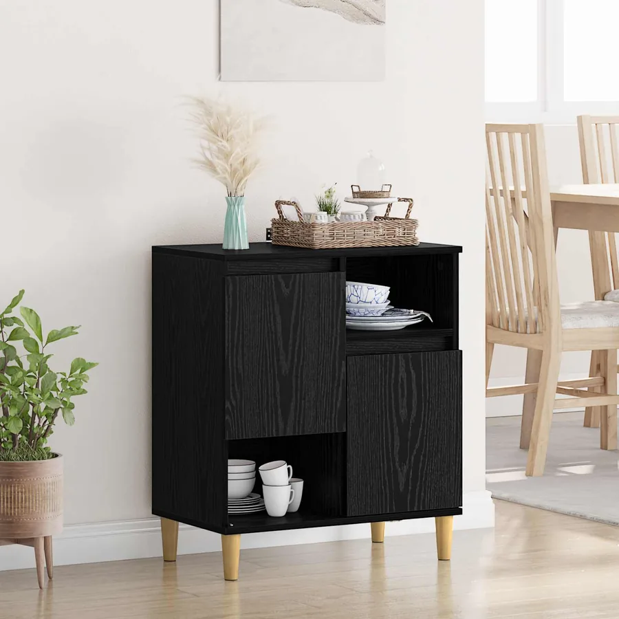Buffet Chêne noir 35 x 60 x 70 cm Bois d'ingénierie