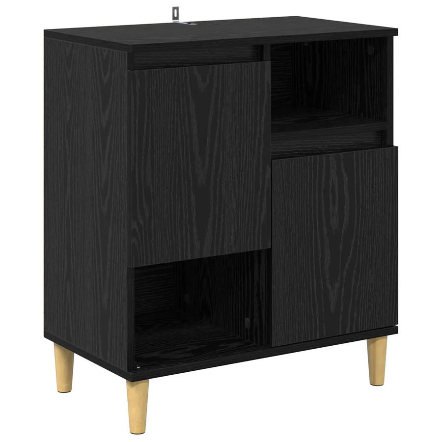 Buffet Chêne noir 35 x 60 x 70 cm Bois d'ingénierie - 2
