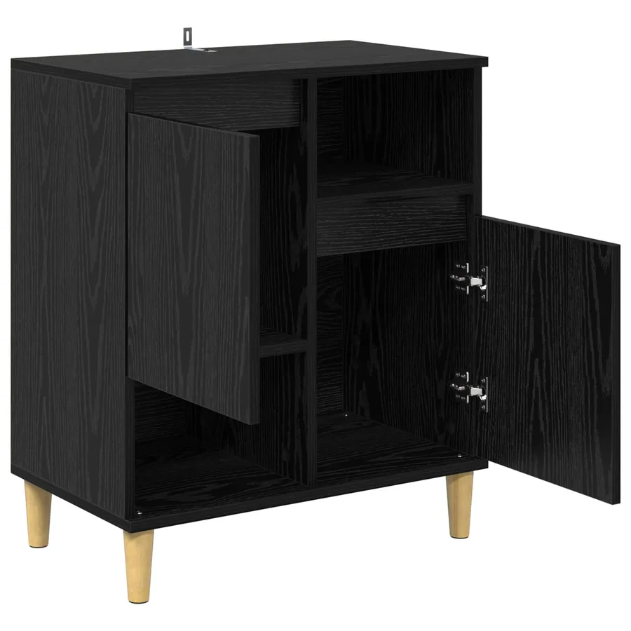 Buffet Chêne noir 35 x 60 x 70 cm Bois d'ingénierie - 5