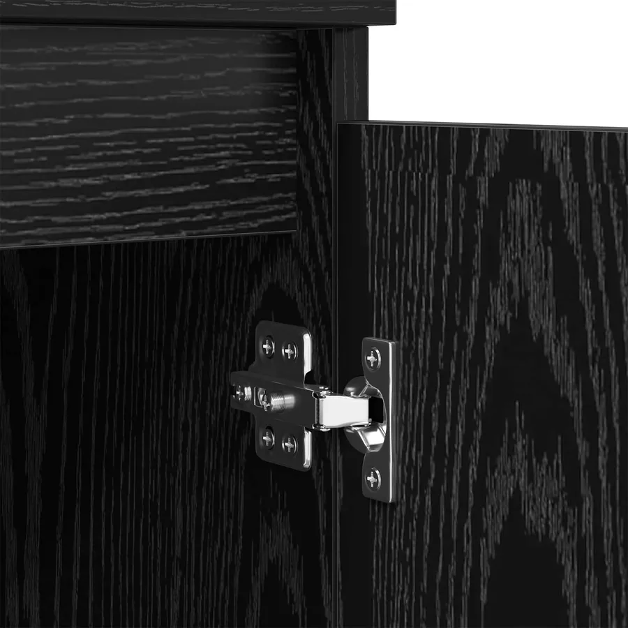 Buffet Chêne noir 35 x 60 x 70 cm Bois d'ingénierie - 9