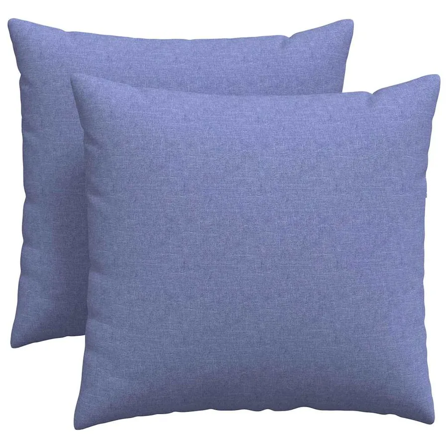 Coussins de canapé 2 pcs Bleu denim 45 x 45 cm tissu - 2