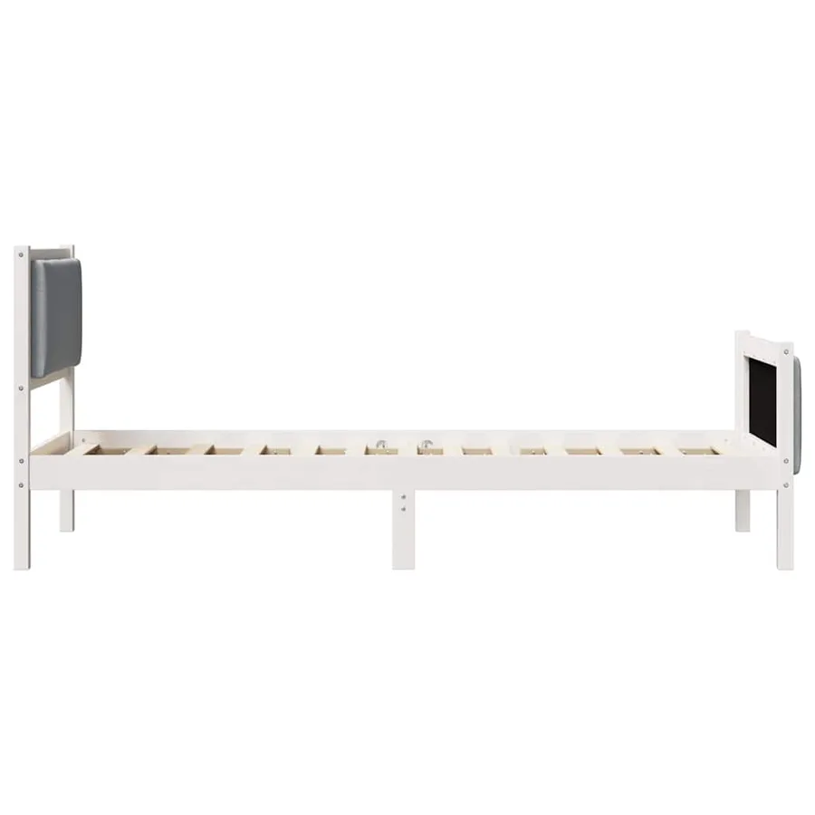 Cadre de lit avec tête de lit Gris clair 75 x 190 cm tissu - 6