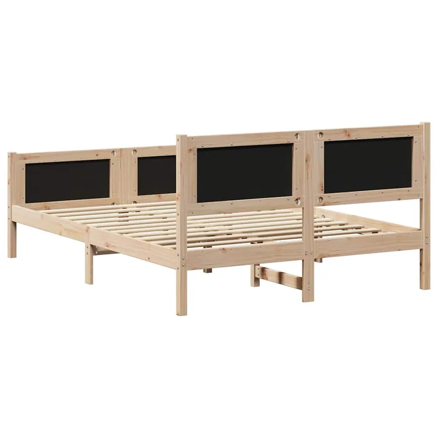 Cadre de lit avec tête de lit Noir 160 x 200 cm tissu - 7