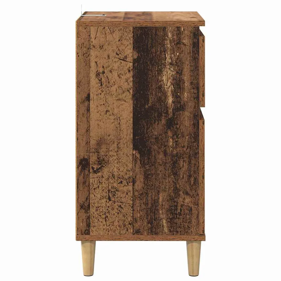 Cabinet de chevet Bois ancien 40 x 35 x 70 cm Bois d'ingénierie - 7
