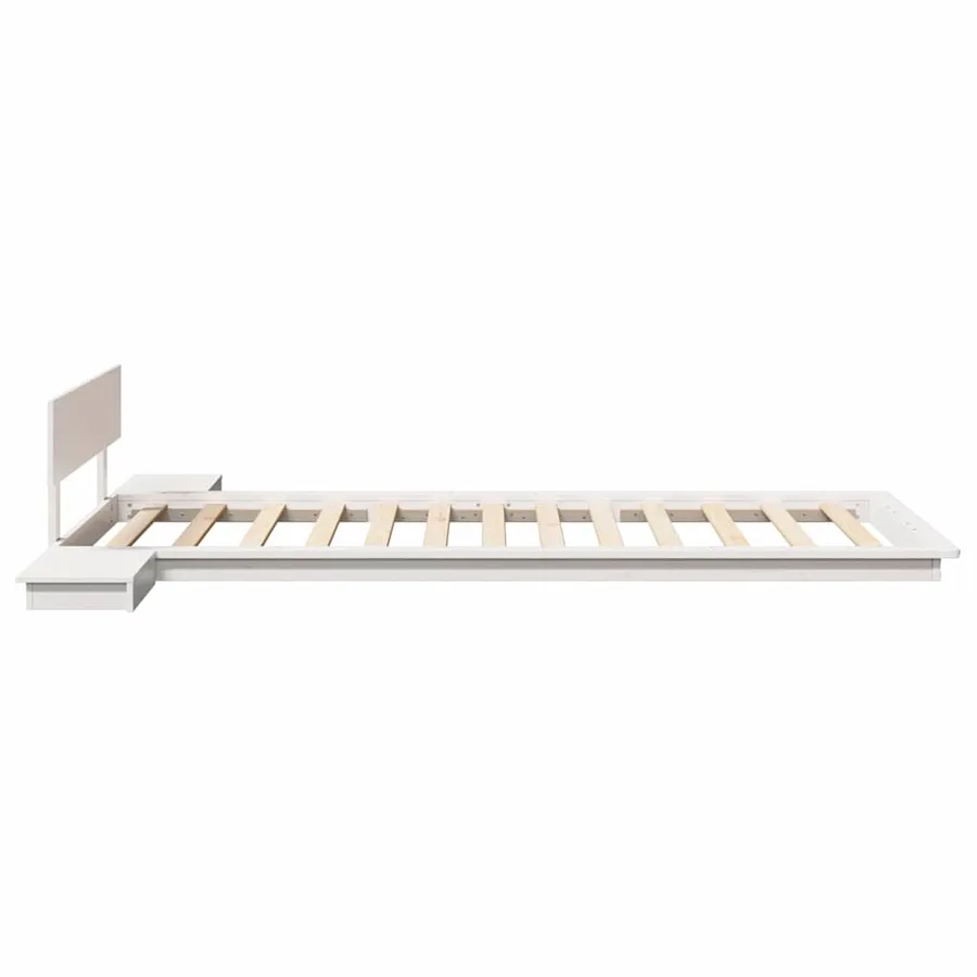 Cadre de lit Blanc 90 x 190 cm bois - 6